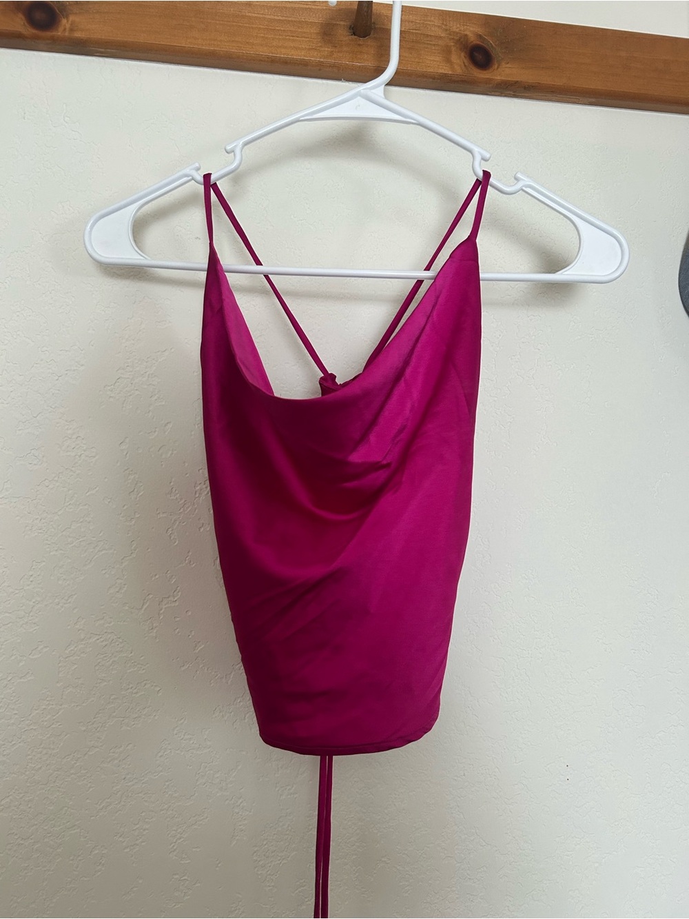 Pink silky crop top (12th tribe)